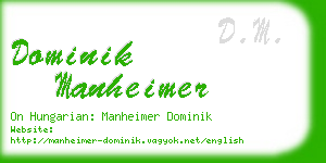 dominik manheimer business card